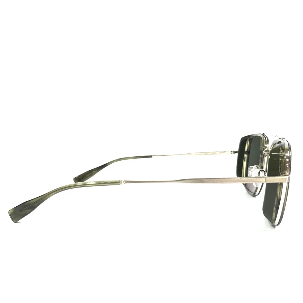 Gigi Studios Sunglasses SIFNOS 6854/7 Silver Green Aviator Frame w/ Green Lenses